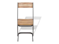 Sillas de comedor 2 unidades madera maciza de teca