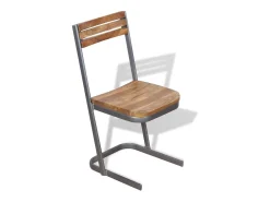 Sillas de comedor 2 unidades madera maciza de teca