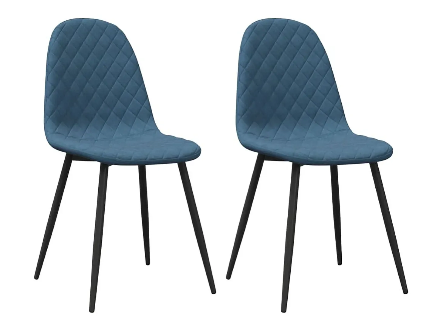 Sillas de comedor 2 unidades terciopelo azul