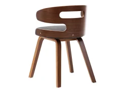 Sillas de comedor 2 unidades madera curvada y tela gris oscuro ES359259