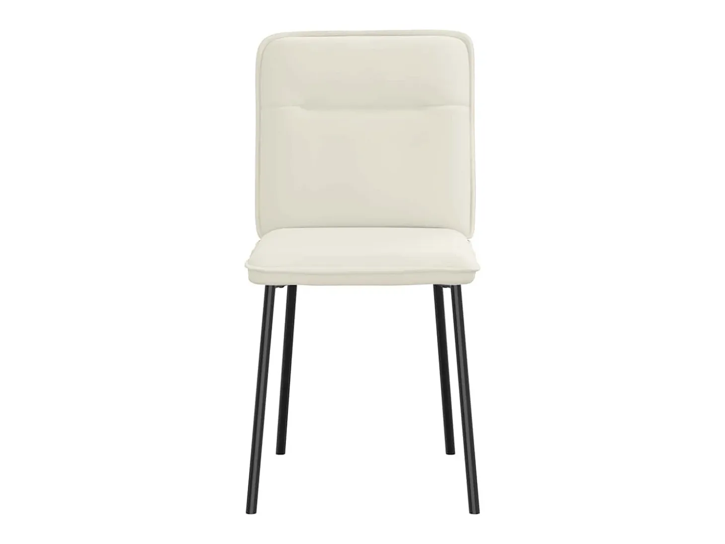 Sillas de comedor 4 unidades terciopelo crema