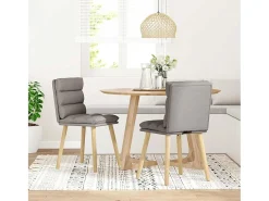 Sillas de comedor 2 unidades tela gris taupé