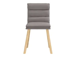 Sillas de comedor 2 unidades tela gris taupé