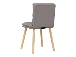 Sillas de comedor 2 unidades tela gris taupé
