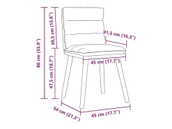Sillas de comedor 2 unidades tela gris taupé