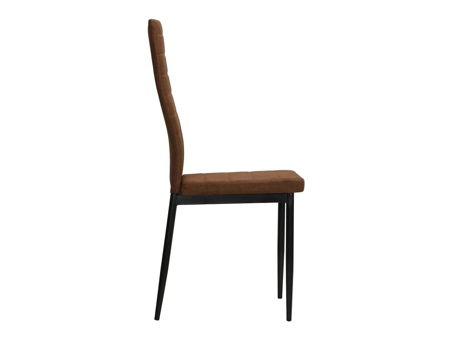 Sillas de comedor 6 unidades tela marrón