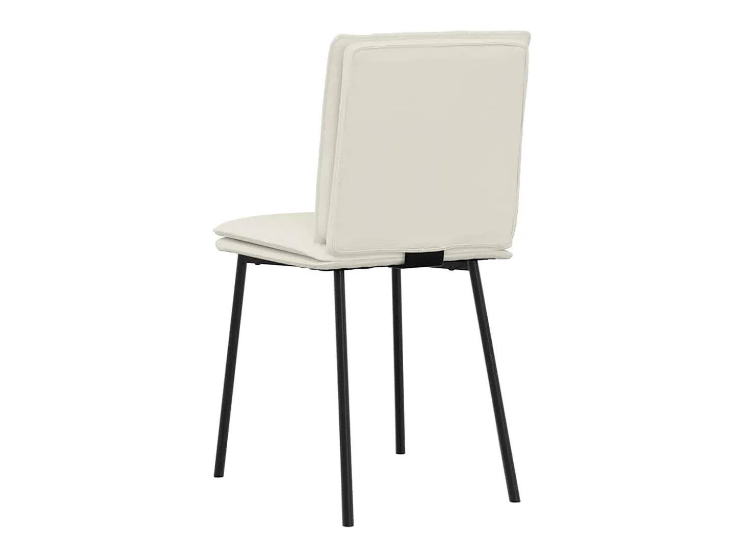 Sillas de comedor 4 unidades terciopelo crema