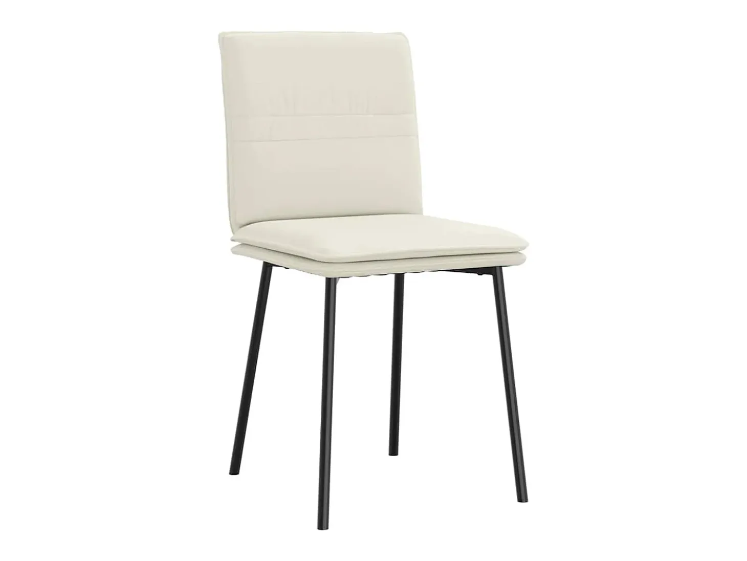Sillas de comedor 4 unidades terciopelo crema