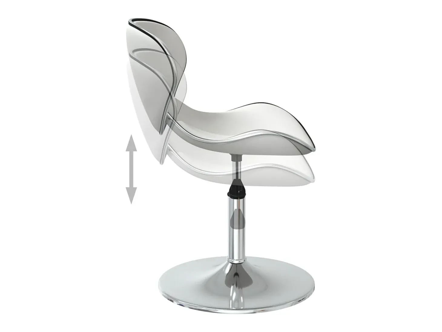 Sillas de comedor 2 unidades cuero sintético blanco