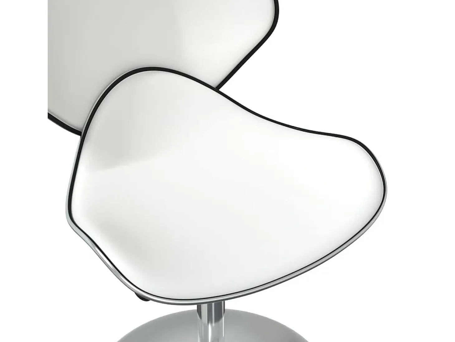 Sillas de comedor 2 unidades cuero sintético blanco