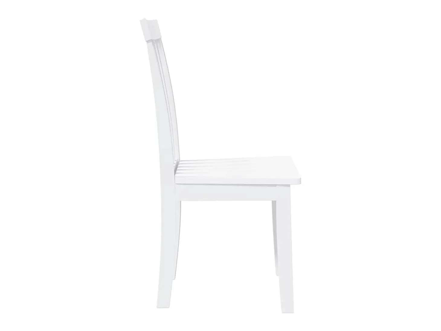 Sillas de comedor 2 unidades madera maciza de caucho blanco