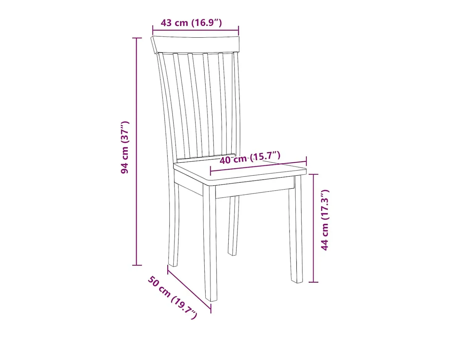 Sillas de comedor 2 unidades madera maciza de caucho blanco