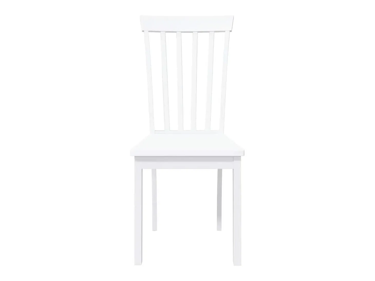 Sillas de comedor 2 unidades madera maciza de caucho blanco