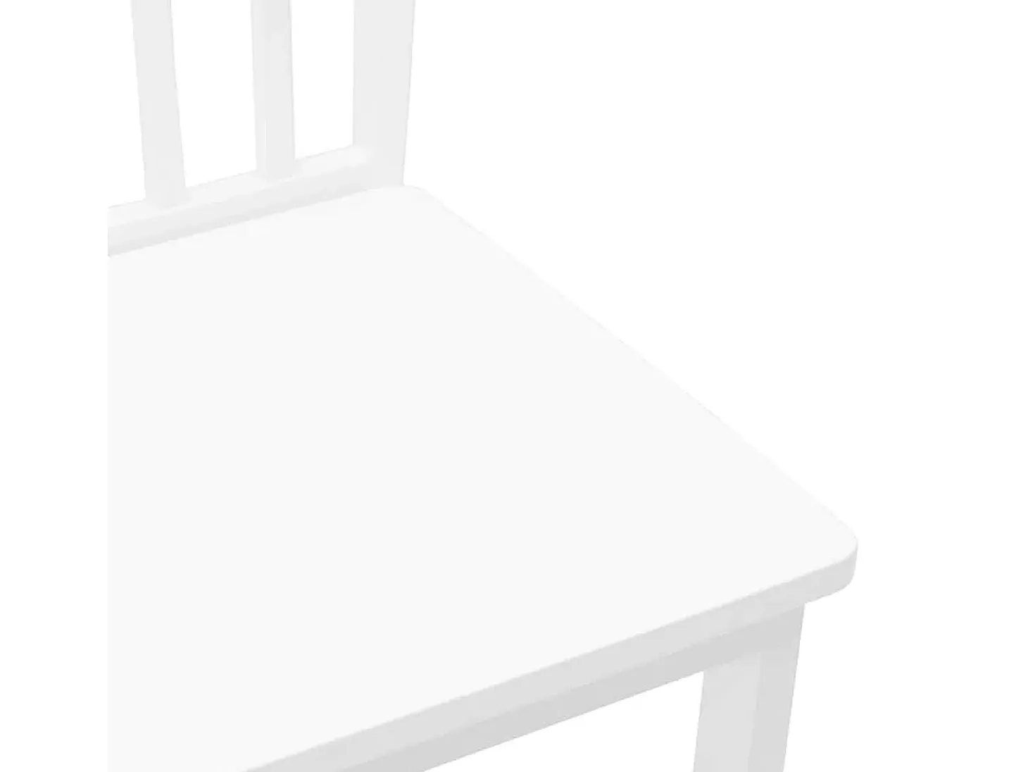 Sillas de comedor 2 unidades madera maciza de caucho blanco