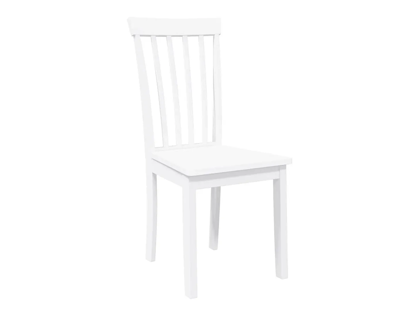 Sillas de comedor 2 unidades madera maciza de caucho blanco