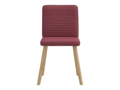 Sillas de comedor 6 unidades tela rojo tinto