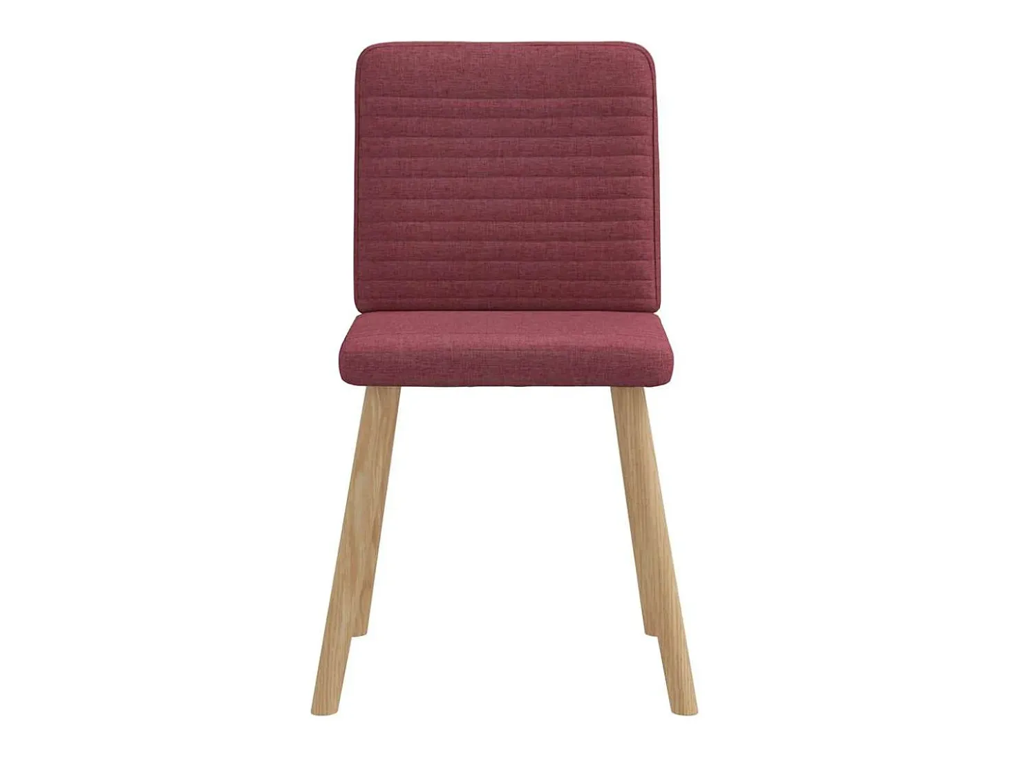 Sillas de comedor 6 unidades tela rojo tinto