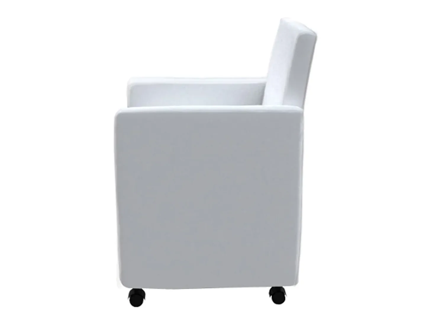 Sillas de comedor 6 unidades cuero sintético blanco