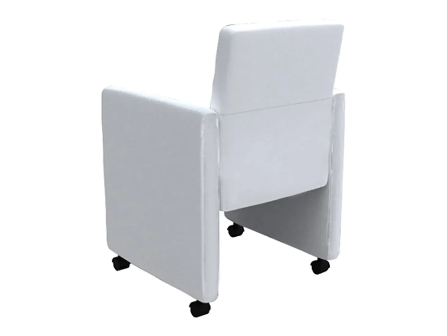 Sillas de comedor 6 unidades cuero sintético blanco