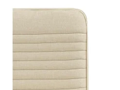 Sillas de comedor 2 unidades tela color crema