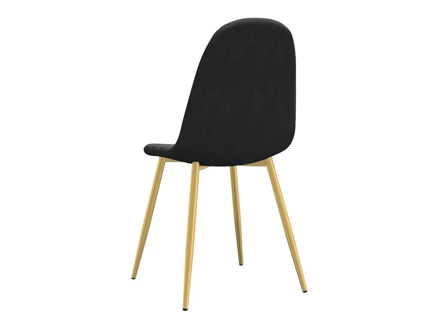 Sillas de comedor 4 unidades terciopelo negro