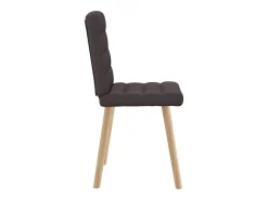 Sillas de comedor 2 unidades tela marrón oscuro