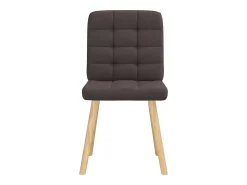 Sillas de comedor 2 unidades tela marrón oscuro