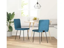 Sillas de comedor 2 unidades terciopelo azul