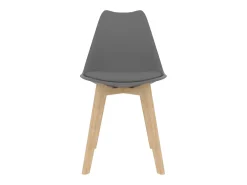 Sillas de comedor 2 unidades plástico gris