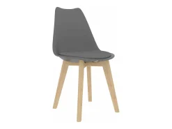 Sillas de comedor 2 unidades plástico gris