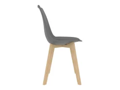 Sillas de comedor 2 unidades plástico gris