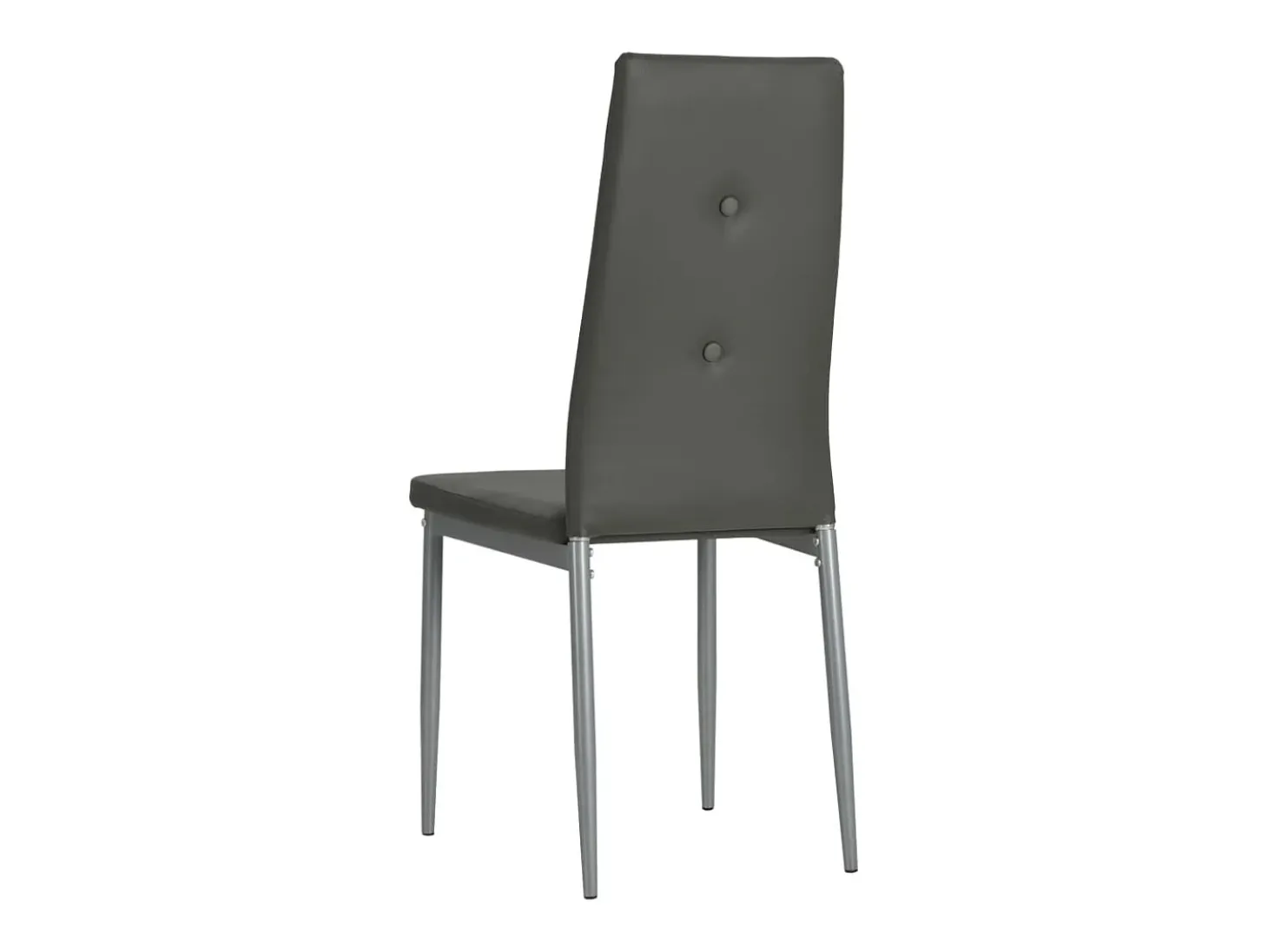 Sillas de comedor 4 unidades cuero sintético gris