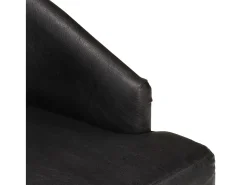 Sillas de comedor 6 unidades cuero auténtico de cabra negro