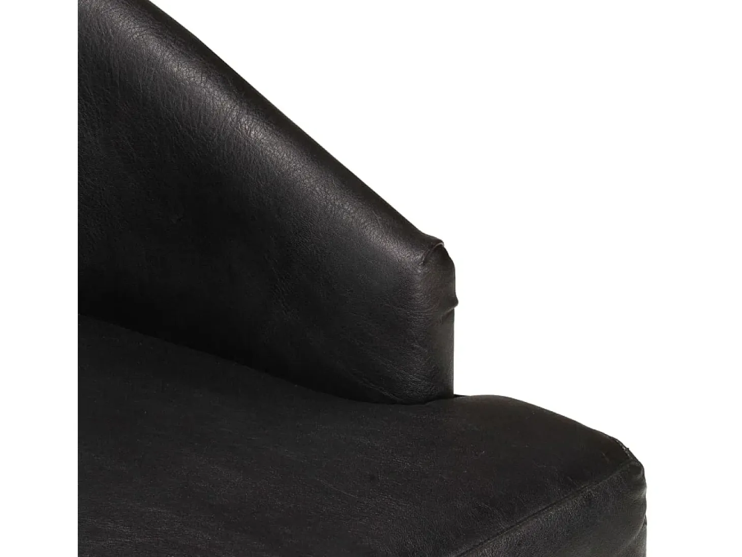 Sillas de comedor 6 unidades cuero auténtico de cabra negro