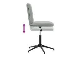 Sillas de comedor 2 unidades terciopelo gris claro
