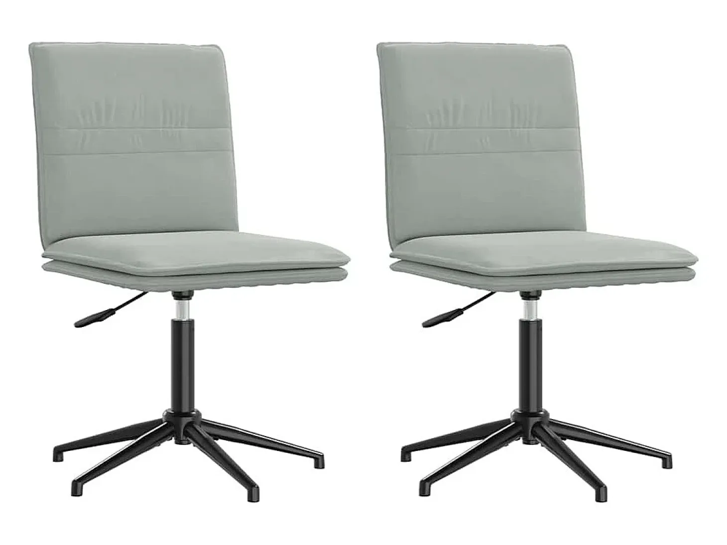 Sillas de comedor 2 unidades terciopelo gris claro