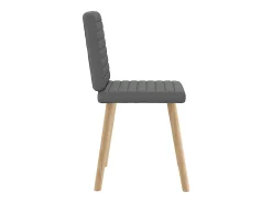 Sillas de comedor 2 unidades tela gris oscuro