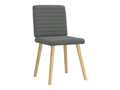 Sillas de comedor 2 unidades tela gris oscuro