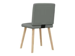 Sillas de comedor 2 unidades tela gris oscuro