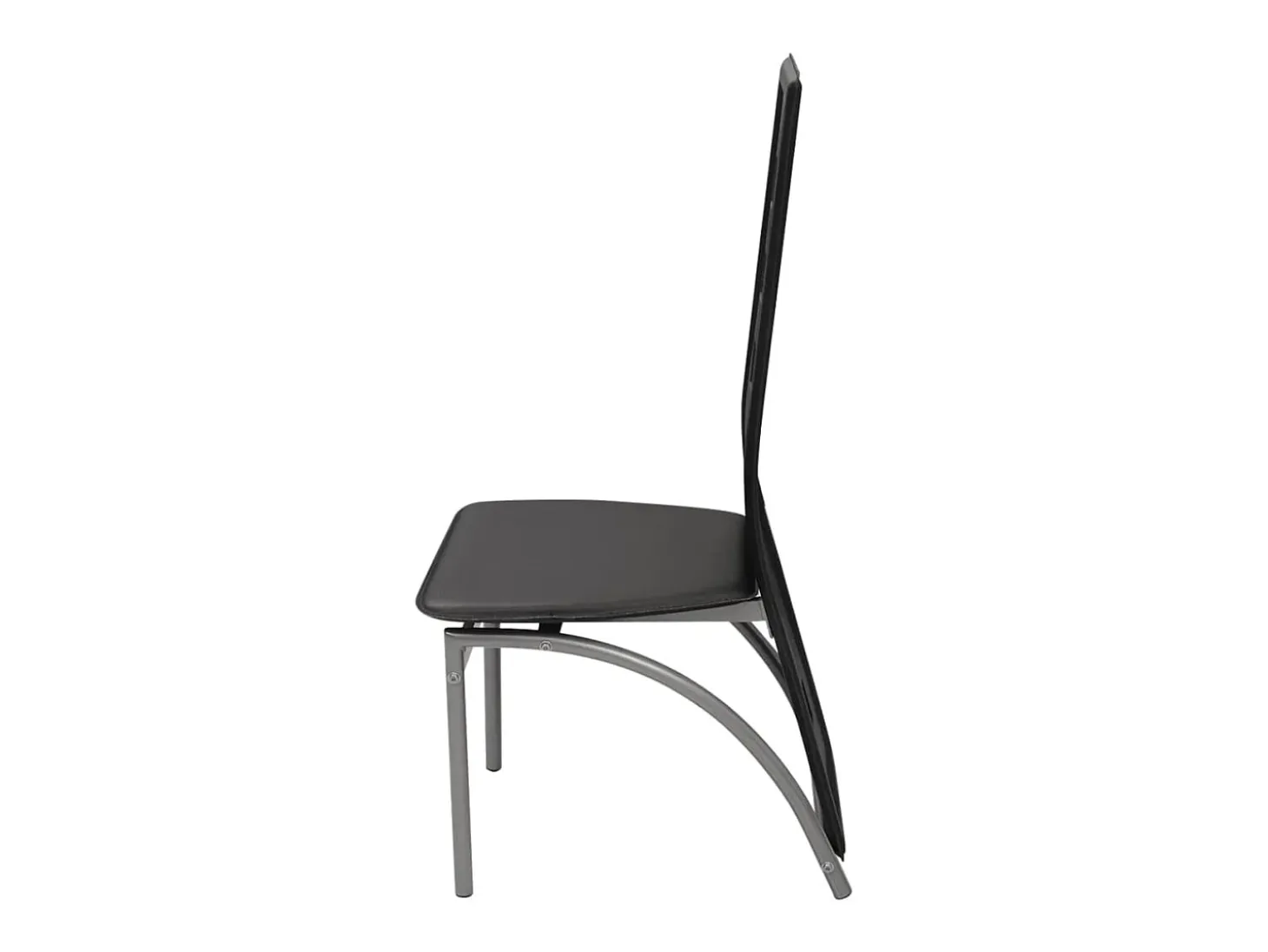 Sillas de comedor 4 unidades cuero sintético negro