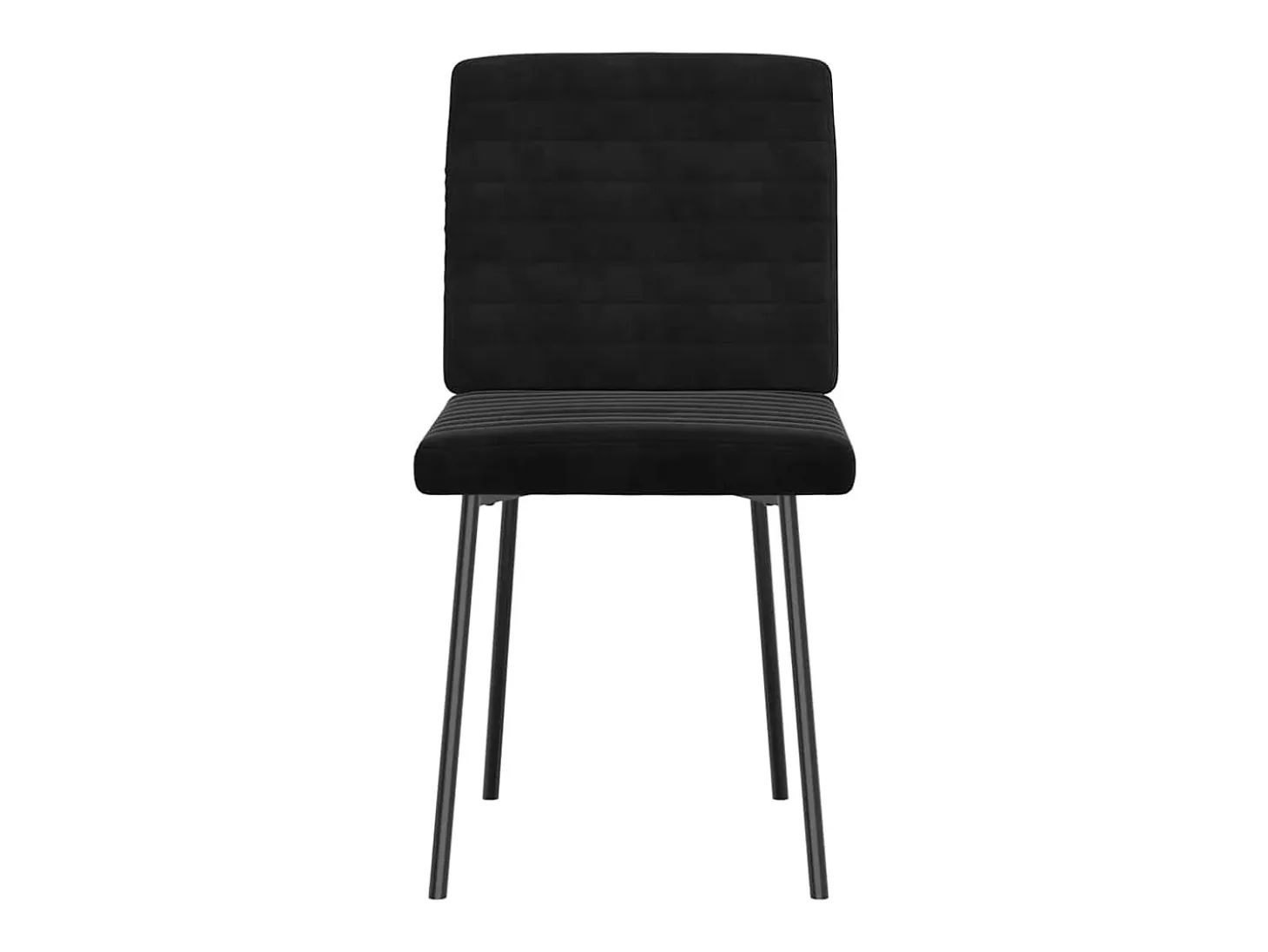 Sillas de comedor 2 unidades terciopelo negro