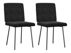 Sillas de comedor 2 unidades terciopelo negro