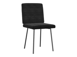 Sillas de comedor 2 unidades terciopelo negro