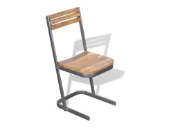 Sillas de comedor 6 unidades madera maciza de teca