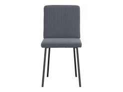 Sillas de comedor 4 unidades terciopelo gris oscuro