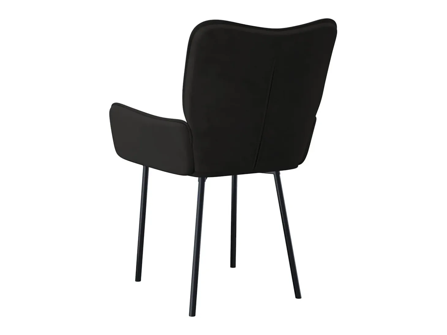 Sillas de comedor 2 unidades terciopelo negro