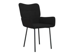 Sillas de comedor 2 unidades terciopelo negro