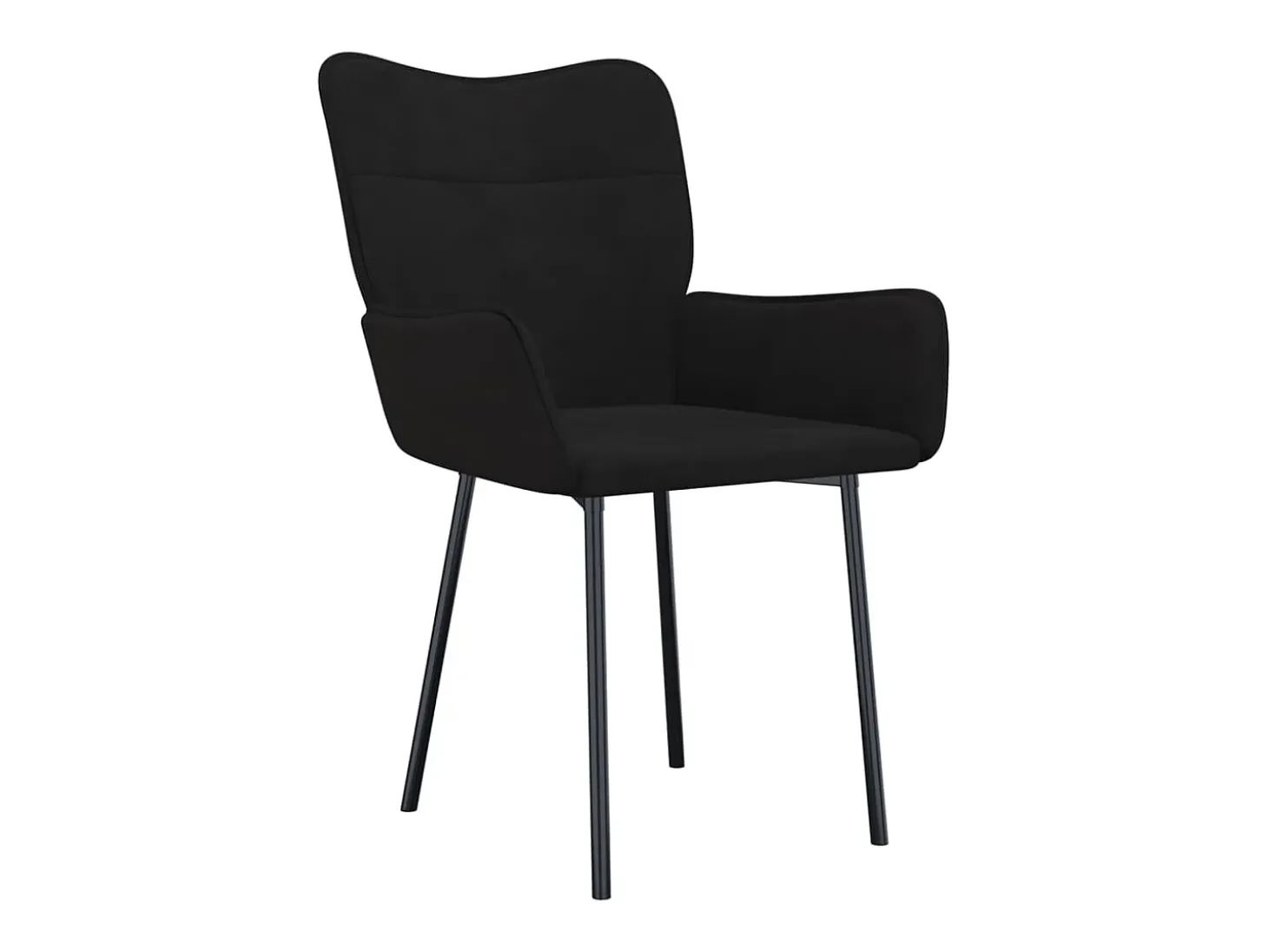 Sillas de comedor 2 unidades terciopelo negro