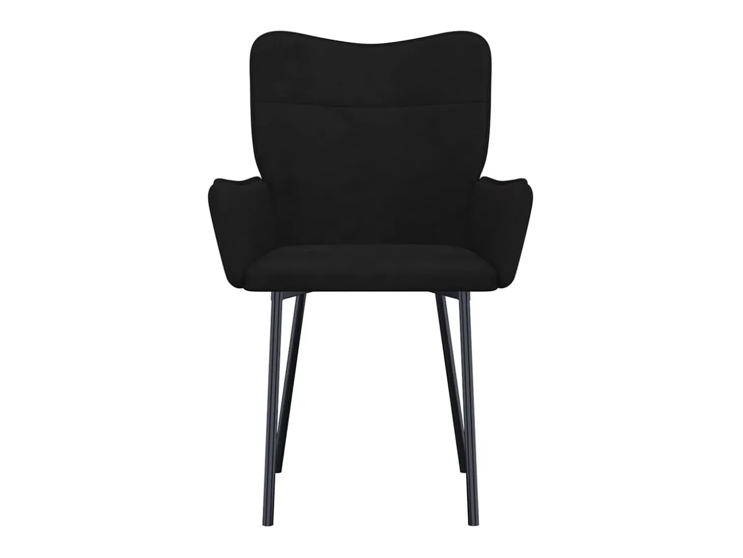 Sillas de comedor 2 unidades terciopelo negro