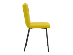Sillas de comedor 6 unidades terciopelo amarillo